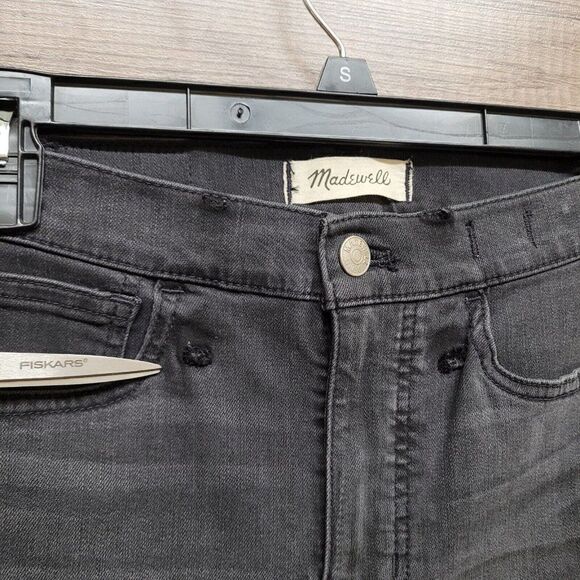 Madewell Roadtripper Jeans Size 25 Womens Black Skinny Mid Rise Charcoal Wash - Picture 9 of 16